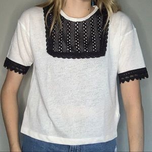 TOPSHOP LACE DETAIL TOP